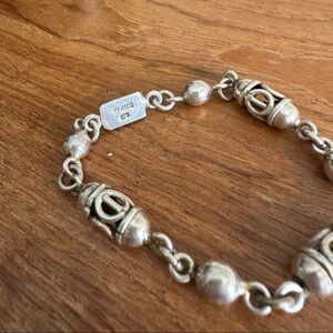 Vintage Mexican 925 Lantern Bracelet 7"